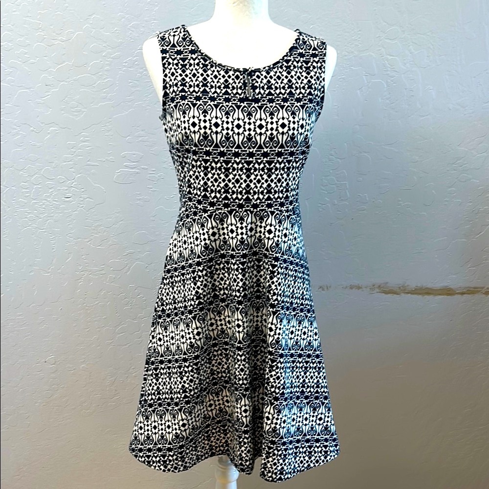 Talbots Black and White Mini Dress
